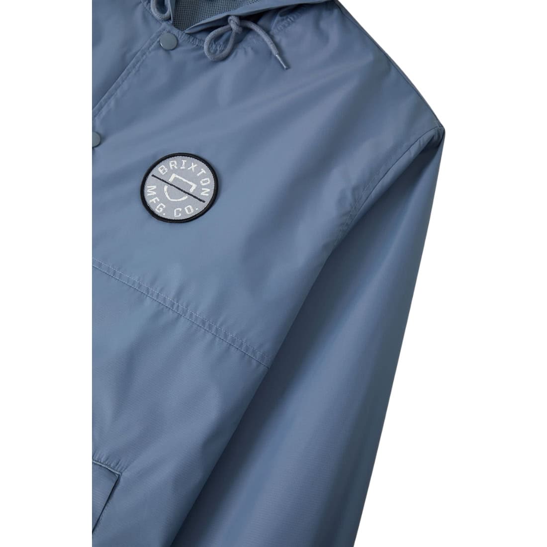 Brixton Hooded Claxton LW Jacket - Slate Blue - Mens Windbreaker/Rain Jacket by Brixton