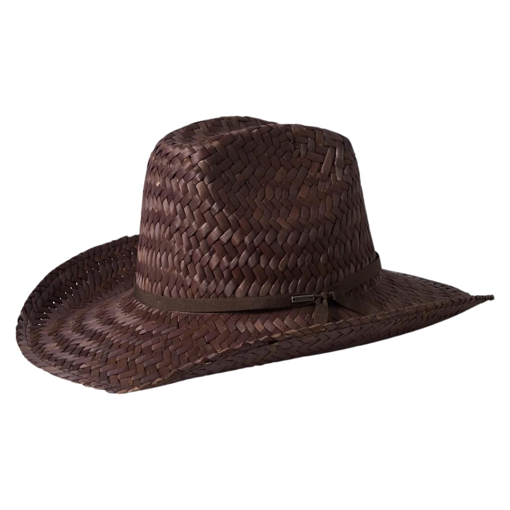 BRIXTON Houston Straw Cowboy Hat - BLACK