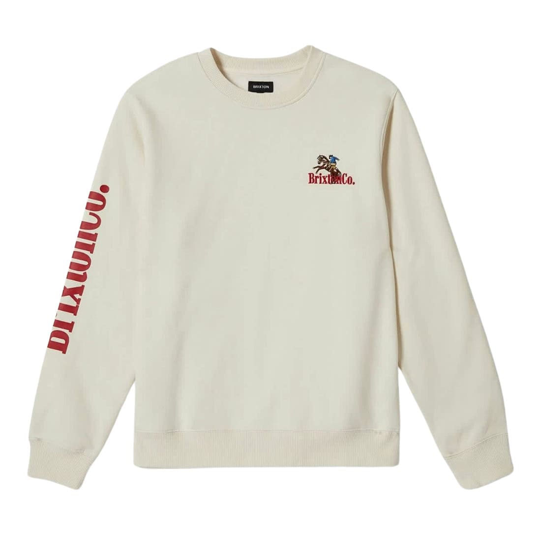 Brixton Inwood Crew Neck Sweatshirt - Egret White - Mens Crew Neck Sweatshirt by Brixton