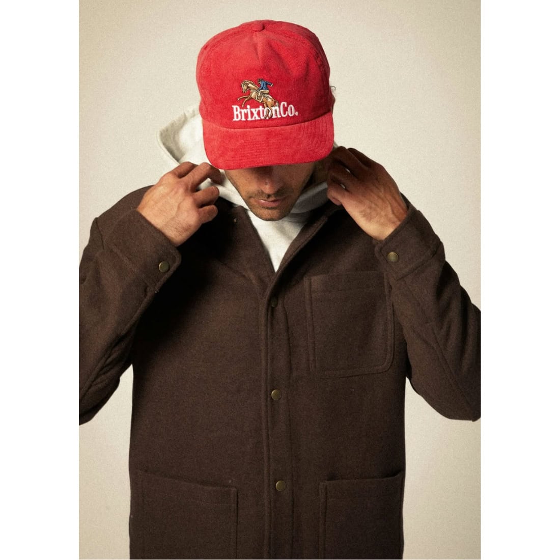 Brixton Inwood MP Snapback Cap - Red - Snapback Cap by Brixton One Size