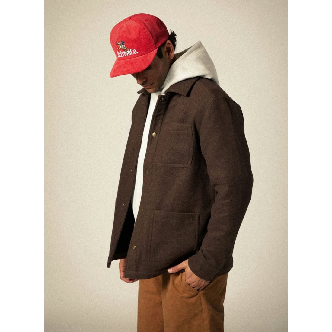 Brixton Inwood MP Snapback Cap - Red - Snapback Cap by Brixton One Size