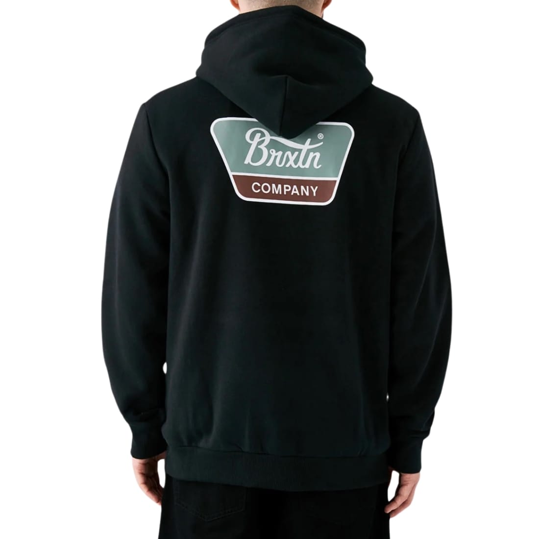 Brixton Linwood Pullover Hoodie - Black/Chinois Green/Sepia - Mens Pullover Hoodie by Brixton