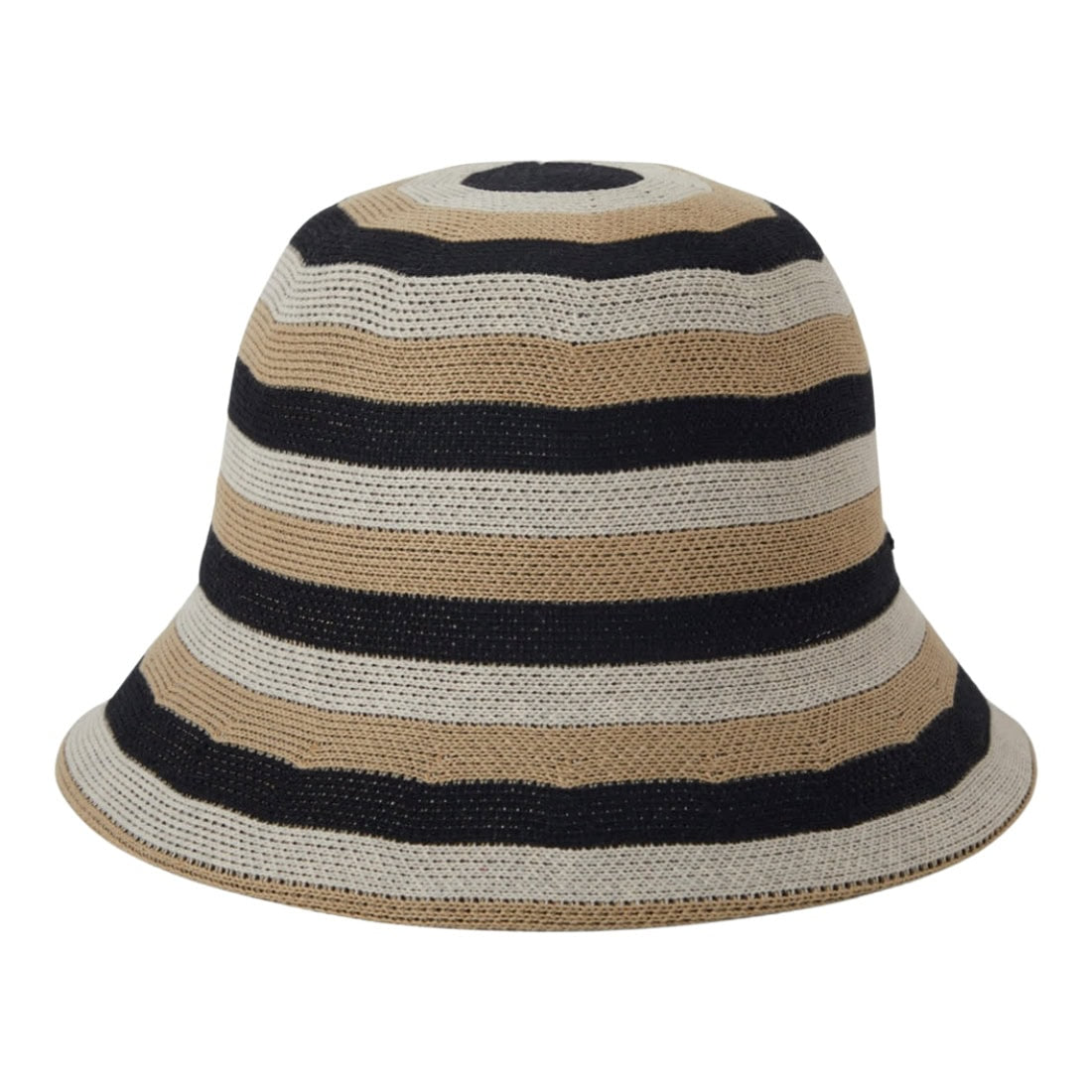 Brixton Lisboa Knit Packable Bucket Hat - Black/Sand/Whitecap - Bucket Hat by Brixton