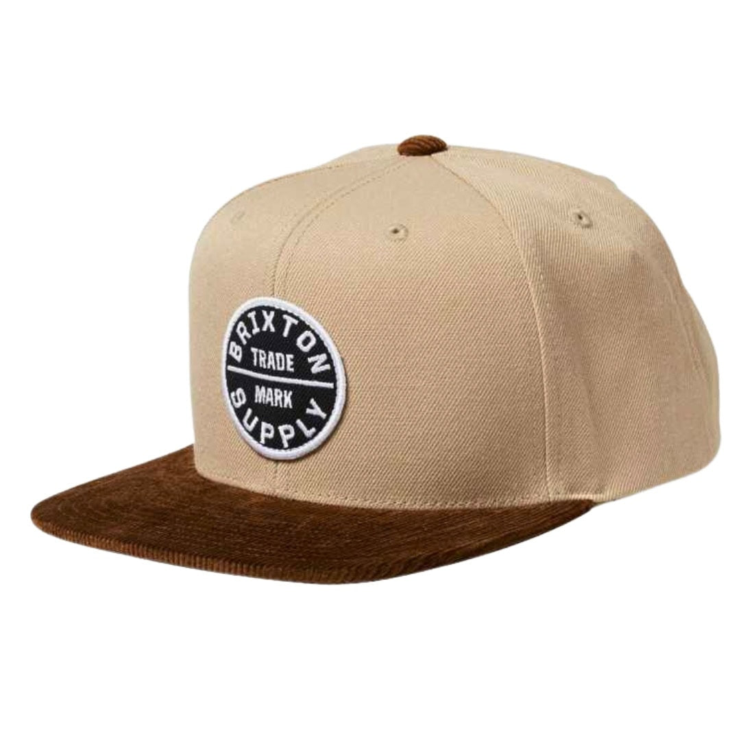 Brixton Oath III Snapback - Khaki/Sepia - Snapback Cap by Brixton One Size