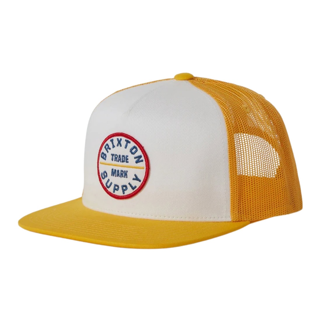 Brixton Oath MP Trucker Hat Cap - Yellow/White/Yellow - Trucker Cap by Brixton One Size