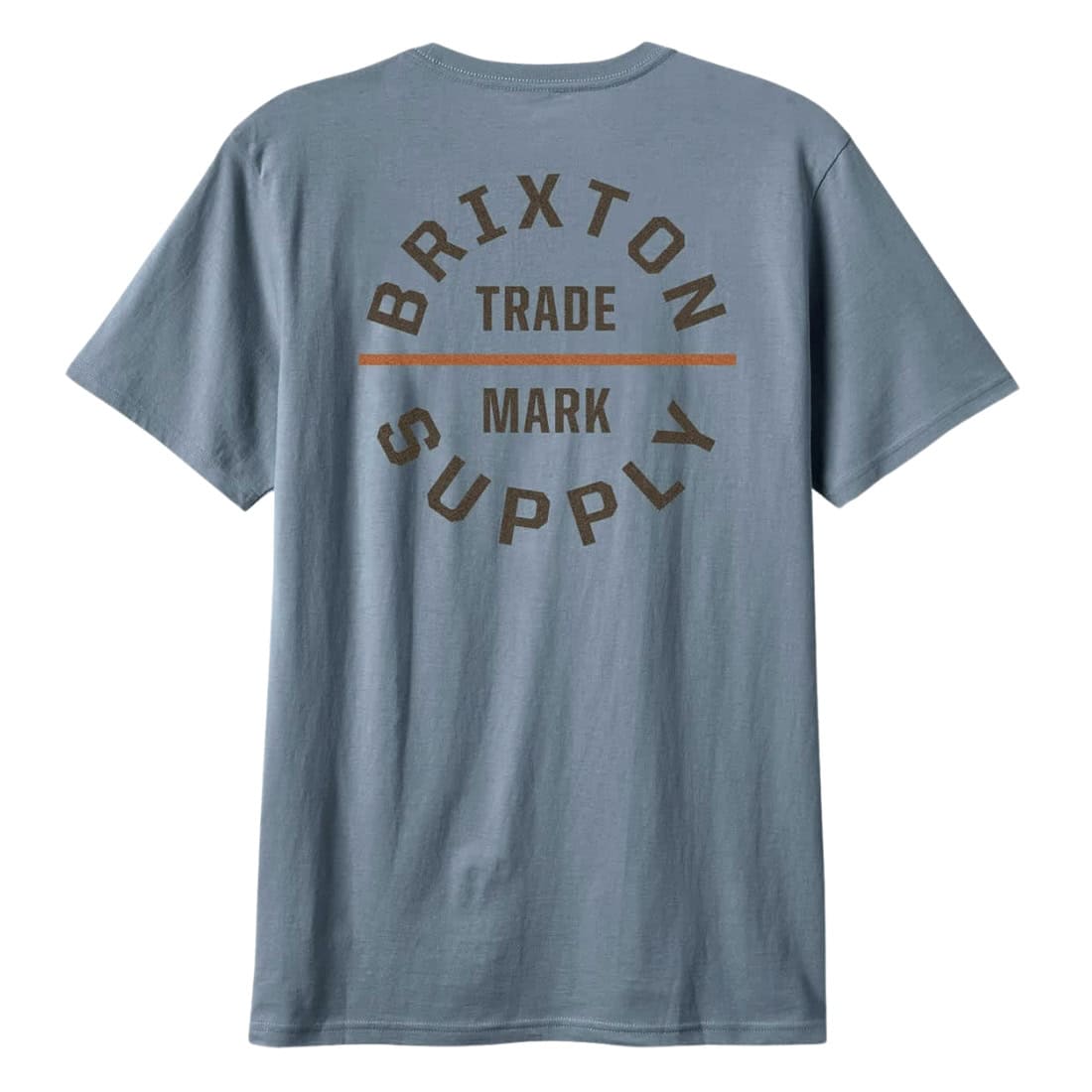 Brixton Oath V T-Shirt - Basalt/Dark Brown/Rust - Mens Graphic T-Shirt by Brixton