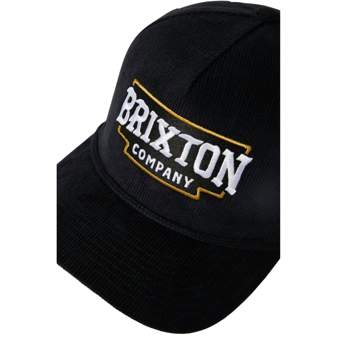 Brixton Pierson C NP MP Snapback Cap - Black Corduroy - Snapback Cap by Brixton One Size