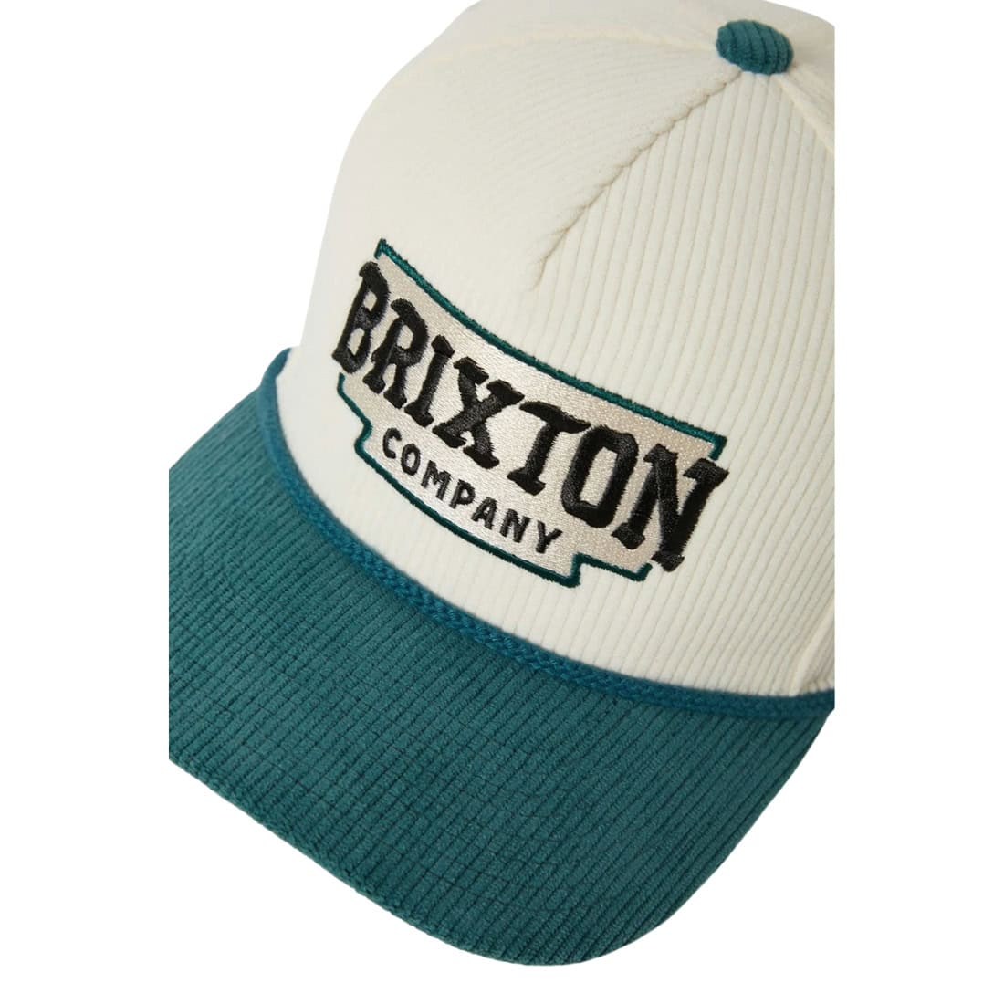 Brixton Pierson C NP MP Snapback Cap - Night Sage/Off White Corduroy - Snapback Cap by Brixton One Size