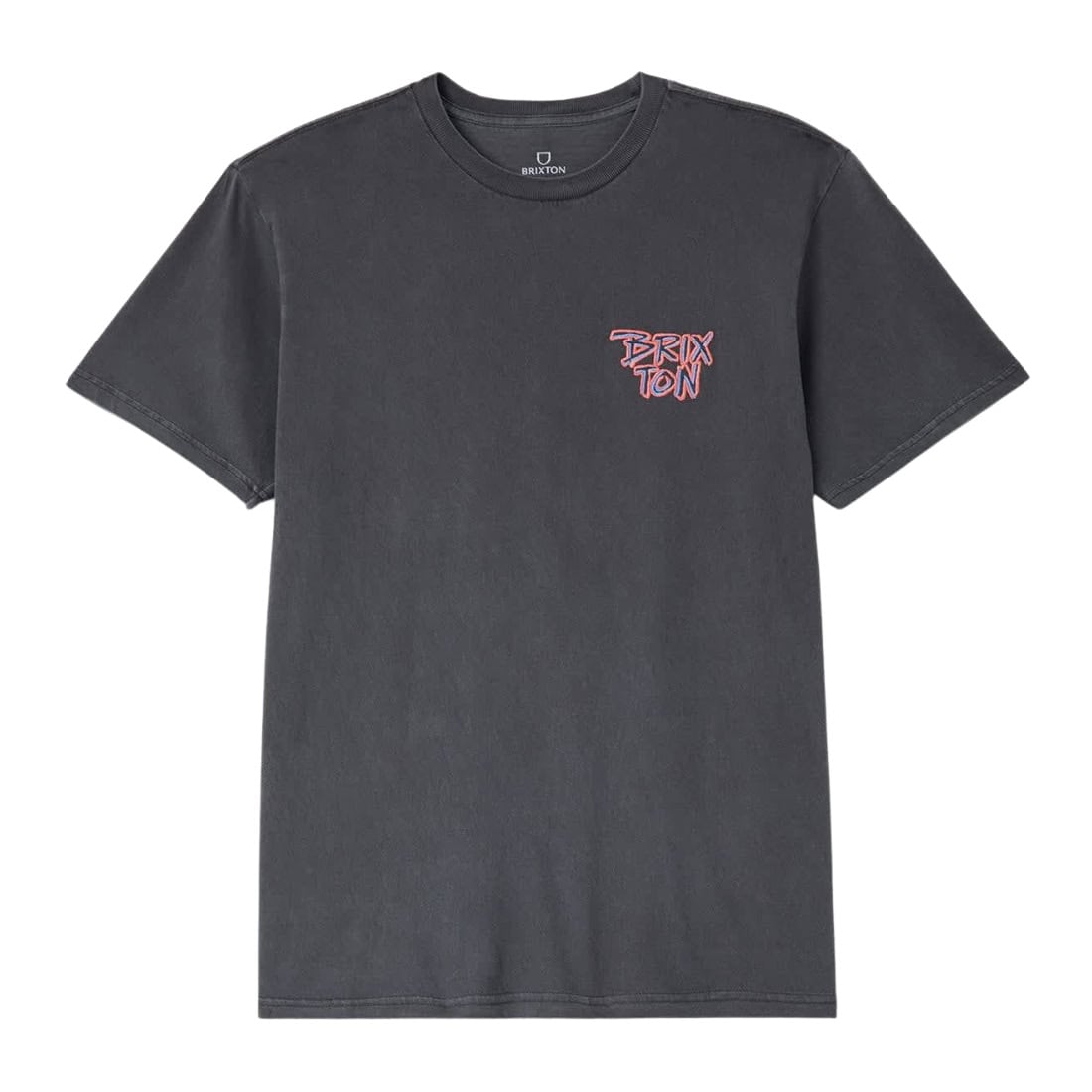 Brixton Rockton T-Shirt - Black Worn Wash - Mens Graphic T-Shirt by Brixton