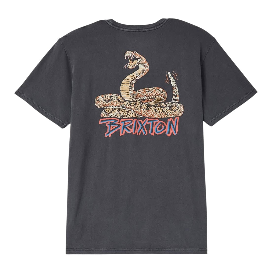 Brixton Rockton T-Shirt - Black Worn Wash - Mens Graphic T-Shirt by Brixton