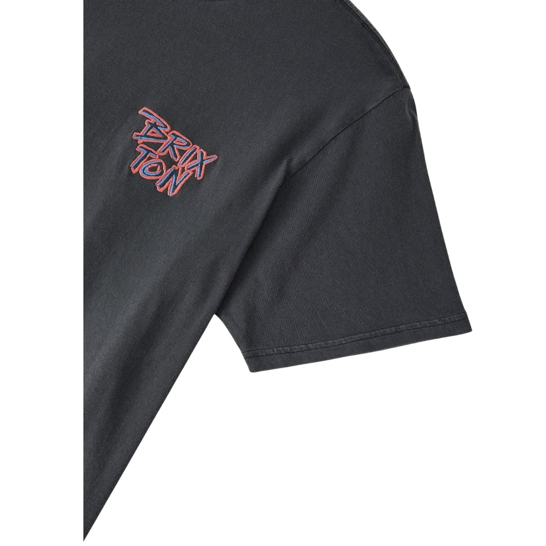 Brixton Rockton T-Shirt - Black Worn Wash - Mens Graphic T-Shirt by Brixton