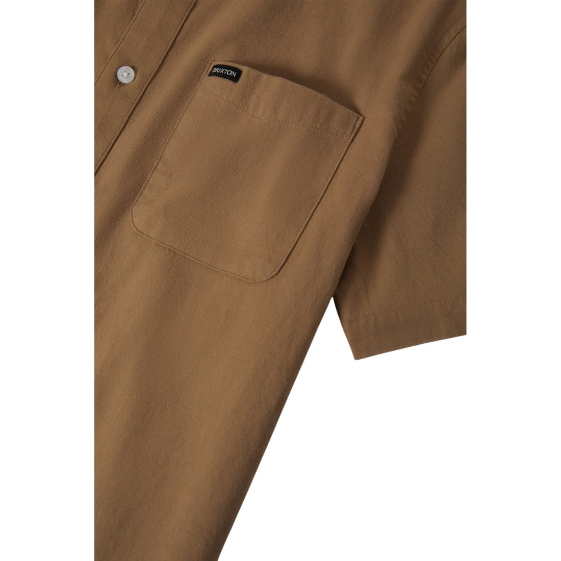 Brixton Sanford Oxford Short Sleeve Woven Shirt - Khaki - Mens Casual Shirt by Brixton