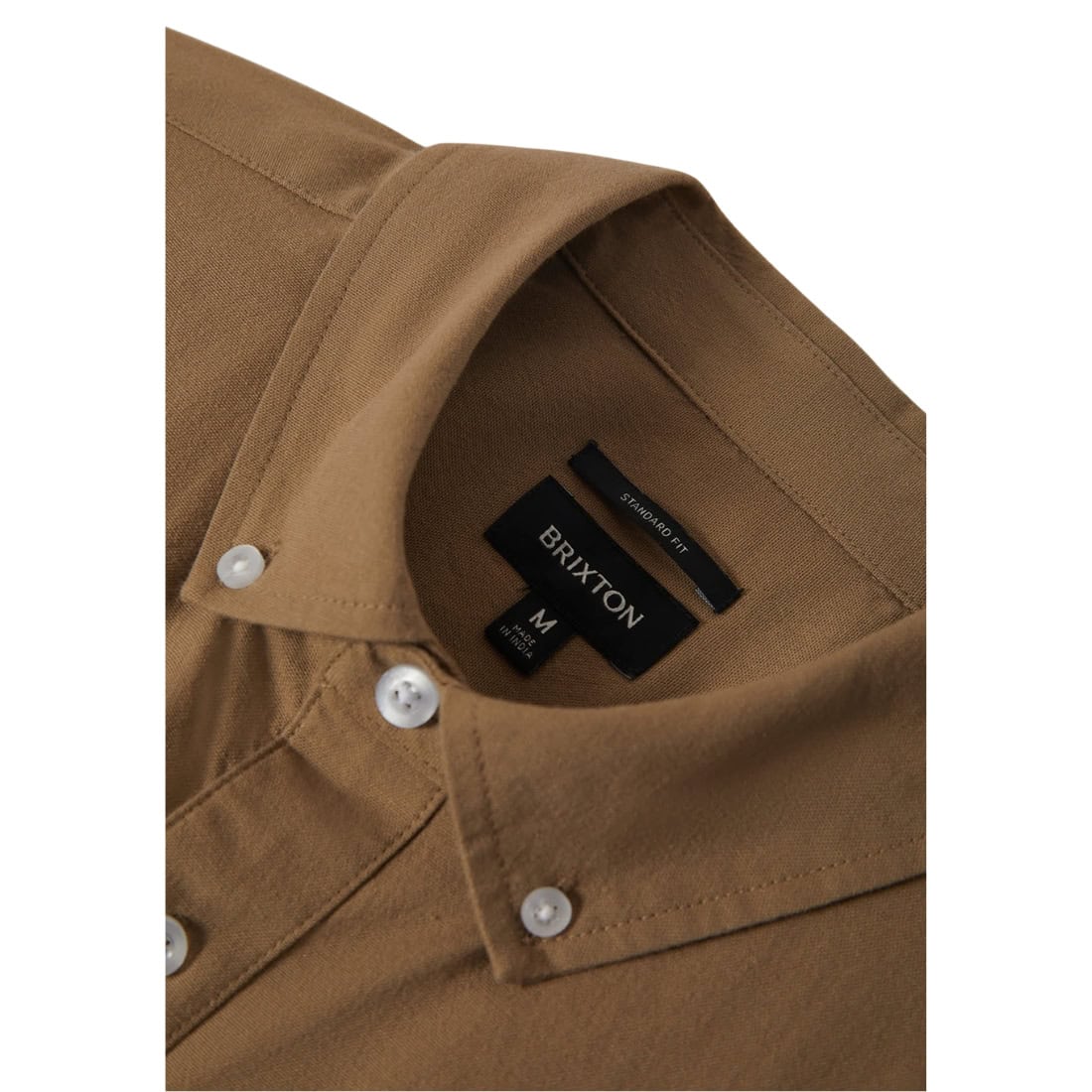 Brixton Sanford Oxford Short Sleeve Woven Shirt - Khaki - Mens Casual Shirt by Brixton