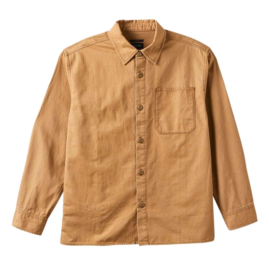 Brixton Selden Overshirt - Tobacco Brown Worn Wash - Mens Casual Shirt by Brixton