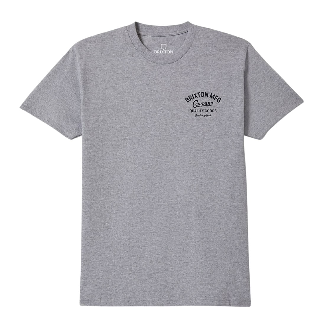 Brixton Straton T-Shirt - Heather Grey - Mens Graphic T-Shirt by Brixton