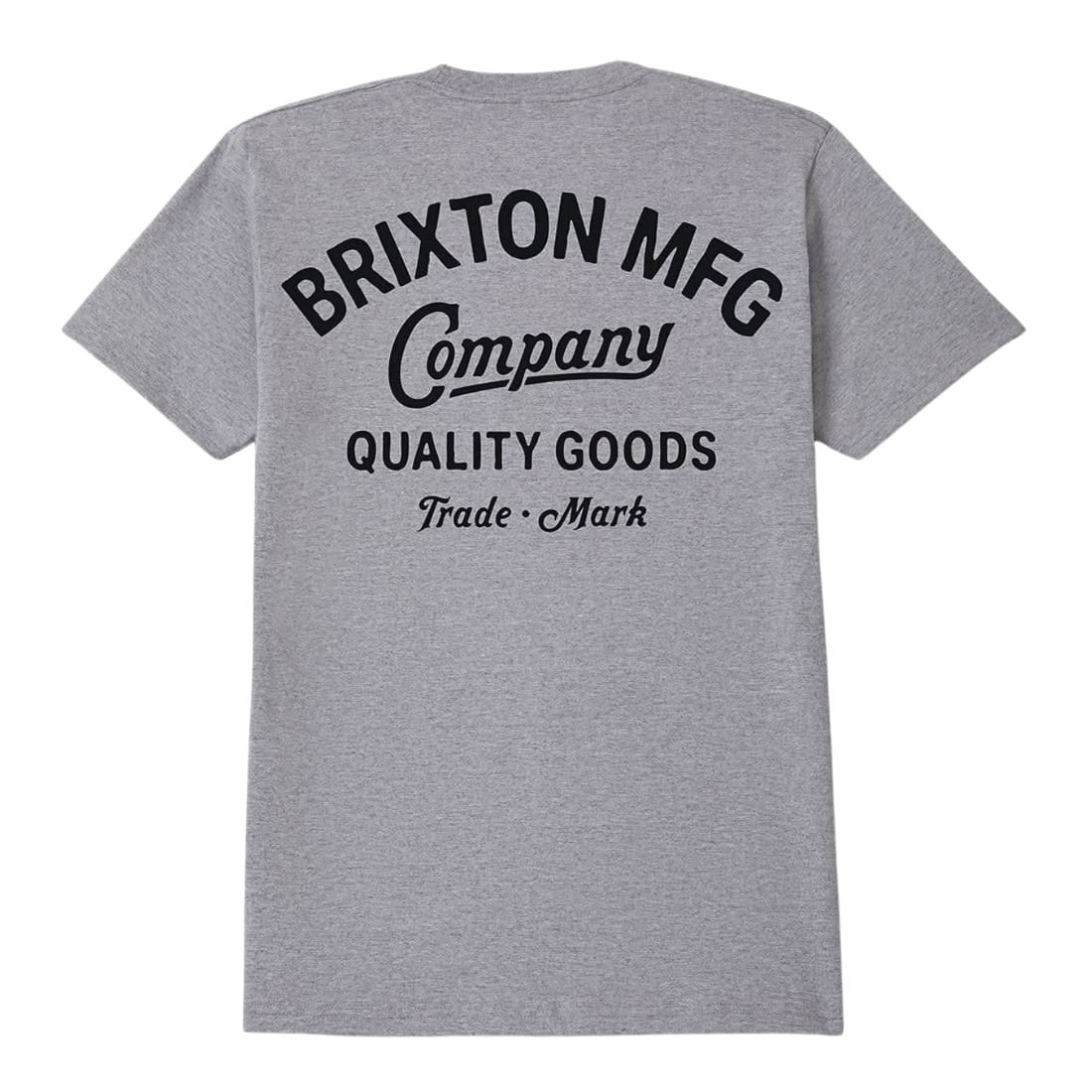 Brixton Straton T-Shirt - Heather Grey - Mens Graphic T-Shirt by Brixton