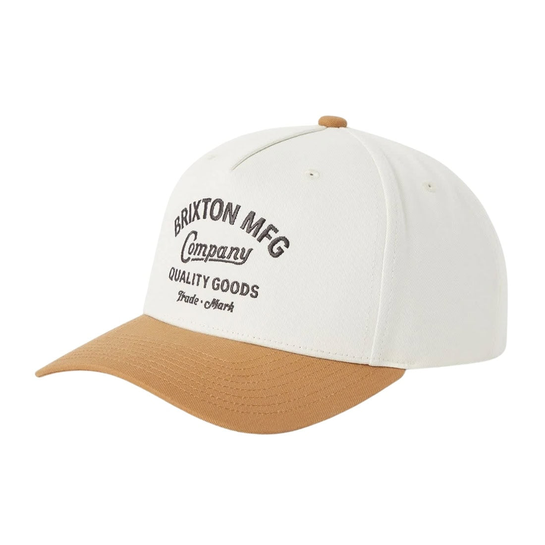 Brixton Stratton Snapback Cap - White/Caramel - Snapback Cap by Brixton One Size