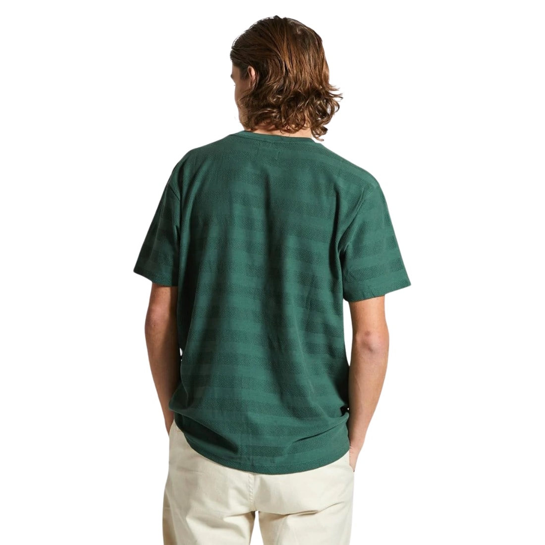 Brixton The City Knit T-Shirt - Trekking Green - Mens Plain T-Shirt by Brixton