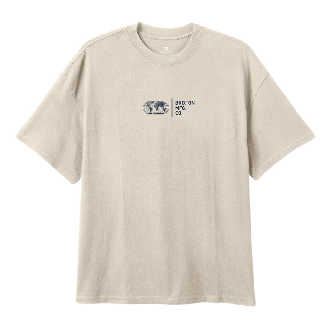 Brixton Union Heavyweight Relaxed T-Shirt - Cream Classic Wash - Mens Graphic T-Shirt by Brixton