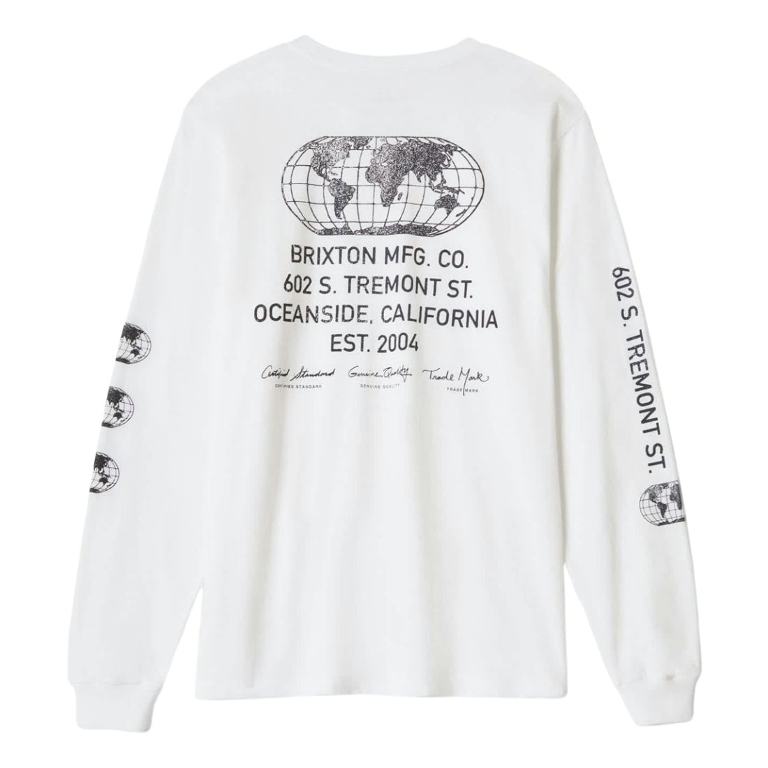 Brixton Union Longsleeve T-Shirt - White - Mens Graphic T-Shirt by Brixton