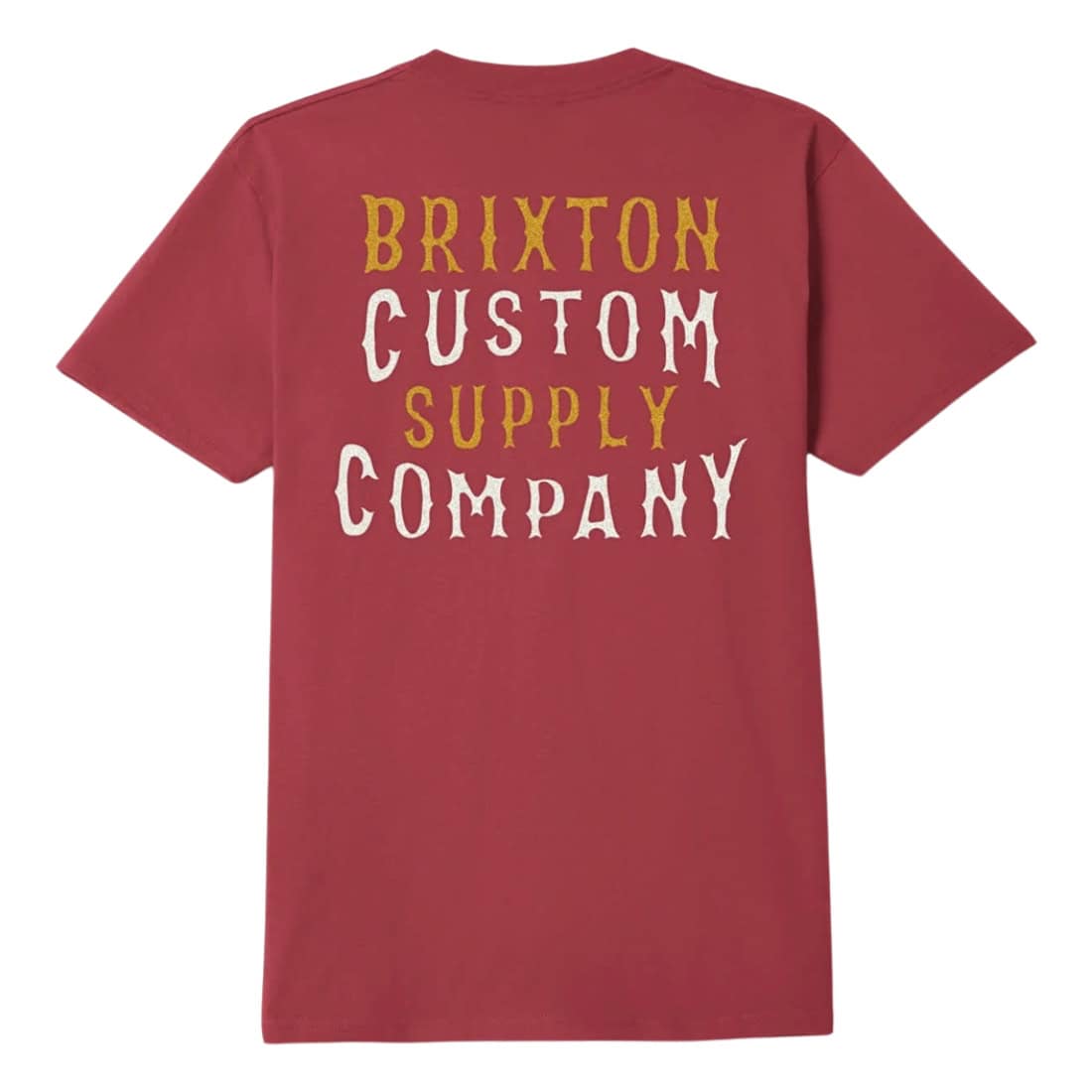Brixton Wheaton T-Shirt - Robust Red Worn Wash - Mens Graphic T-Shirt by Brixton
