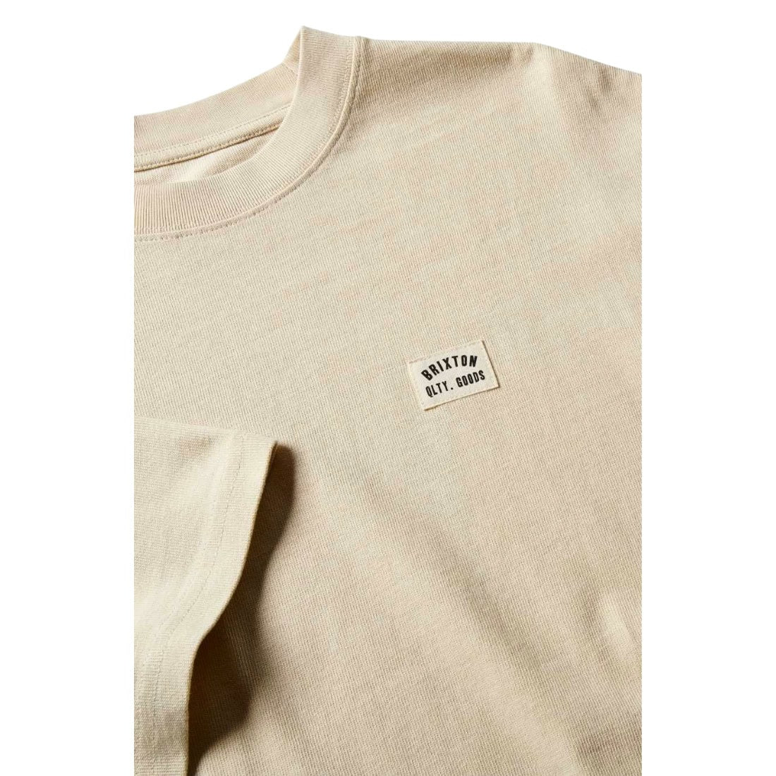 Brixton Woodburn HW Relaxed T-Shirt - Cream Classic Wash - Mens Graphic T-Shirt by Brixton