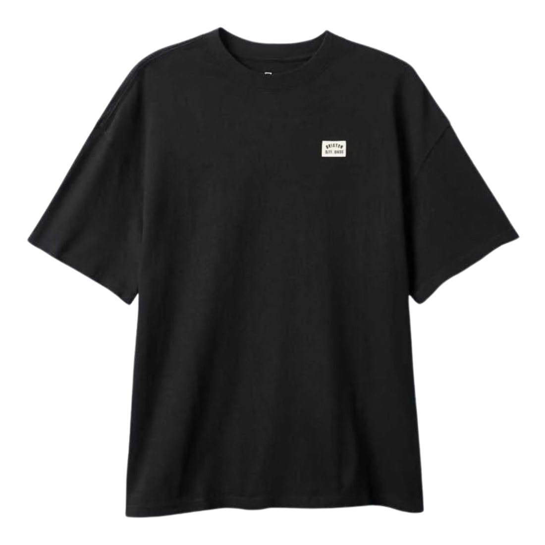 Brixton Woodburn Heavyweight Relaxed T-Shirt - Black Classic Wash - Mens Graphic T-Shirt by Brixton