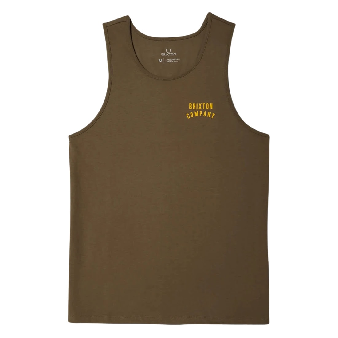 Brixton Woodburn Tank Top Vest - Ivy Green/Ray Flower - Mens Skate Brand Vest/Tank Top by Brixton