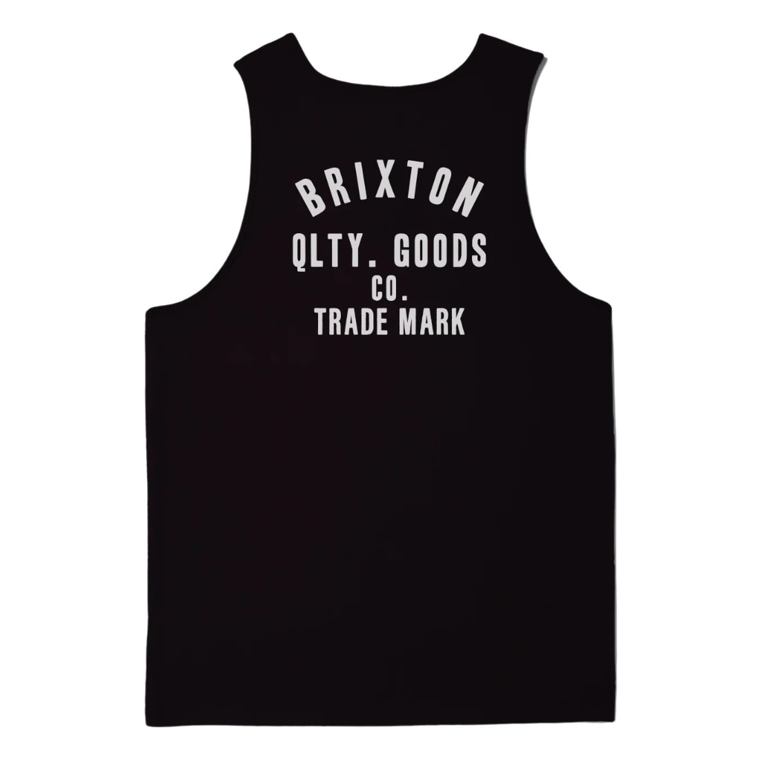 Brixton Woodburn Tank Top Vest - Washed Black/White/White - Mens Skate Brand Vest/Tank Top by Brixton