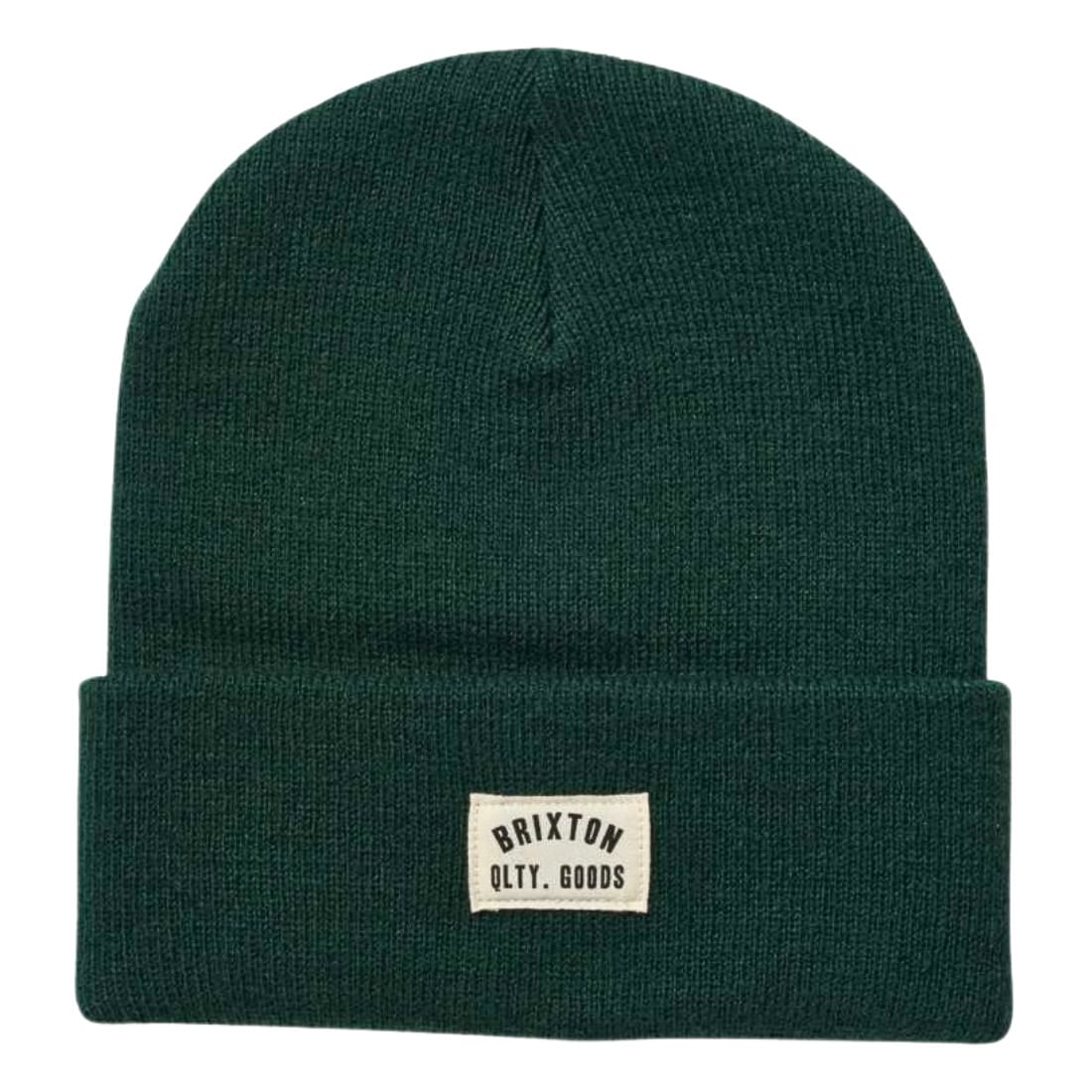 Brixton Woodburn Watch Cap Beanie - Emerald - Fold Beanie by Brixton