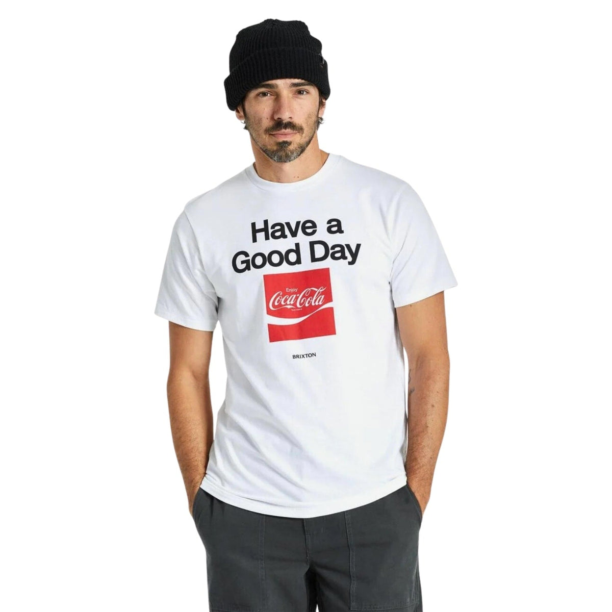 Brixton X Coca-Cola Good Day T-Shirt - White - Mens Graphic T-Shirt by Brixton