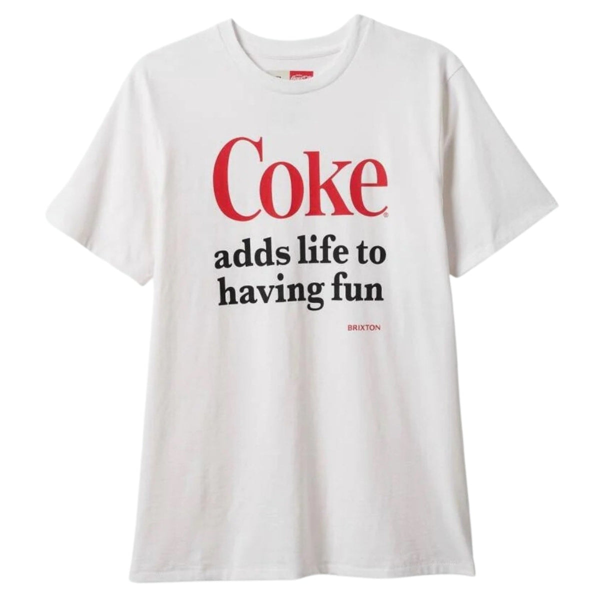 Brixton X Coca-Cola Having Fun T-Shirt - White - Mens Graphic T-Shirt by Brixton