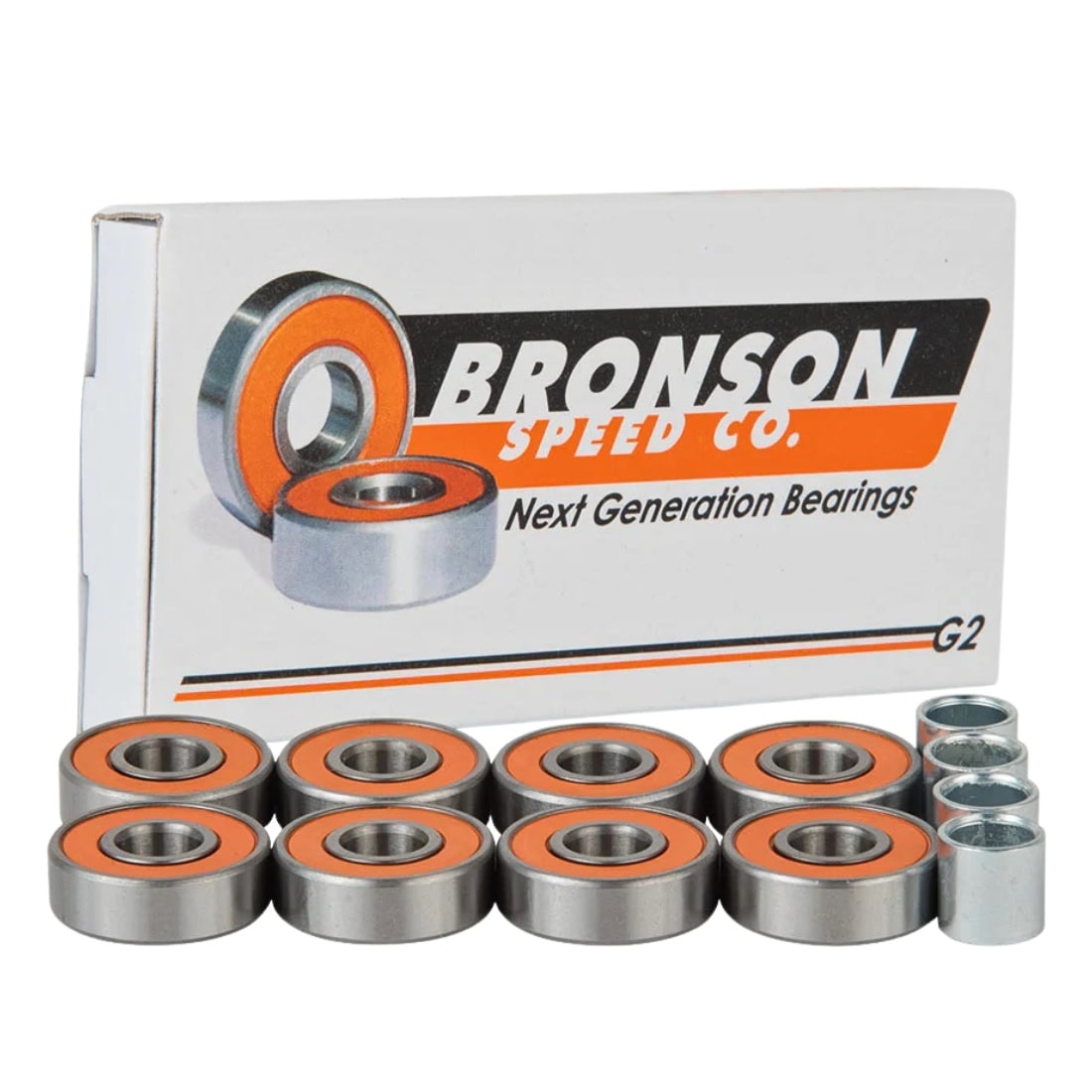 Bronson Speed Co G2 Skateboard Bearings - Orange - Skateboard Bearings by Bronson Speed Co