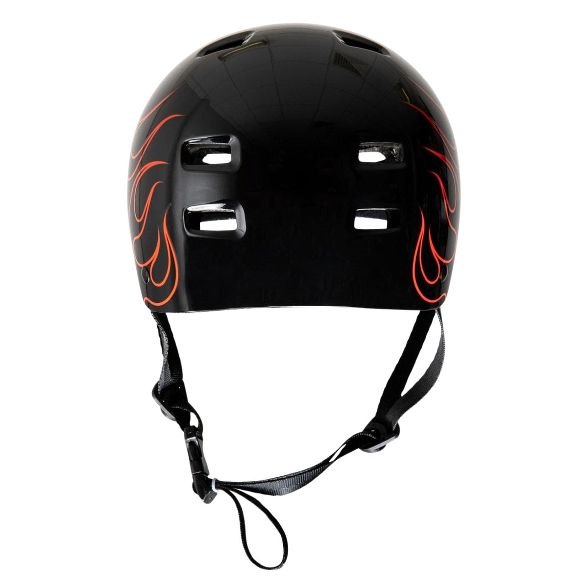 Bullet Deluxe Flame Graphic Kids Youth Helmet - Black/Flame - Skateboard Helmet by Bullet OSFA (49-54cm)
