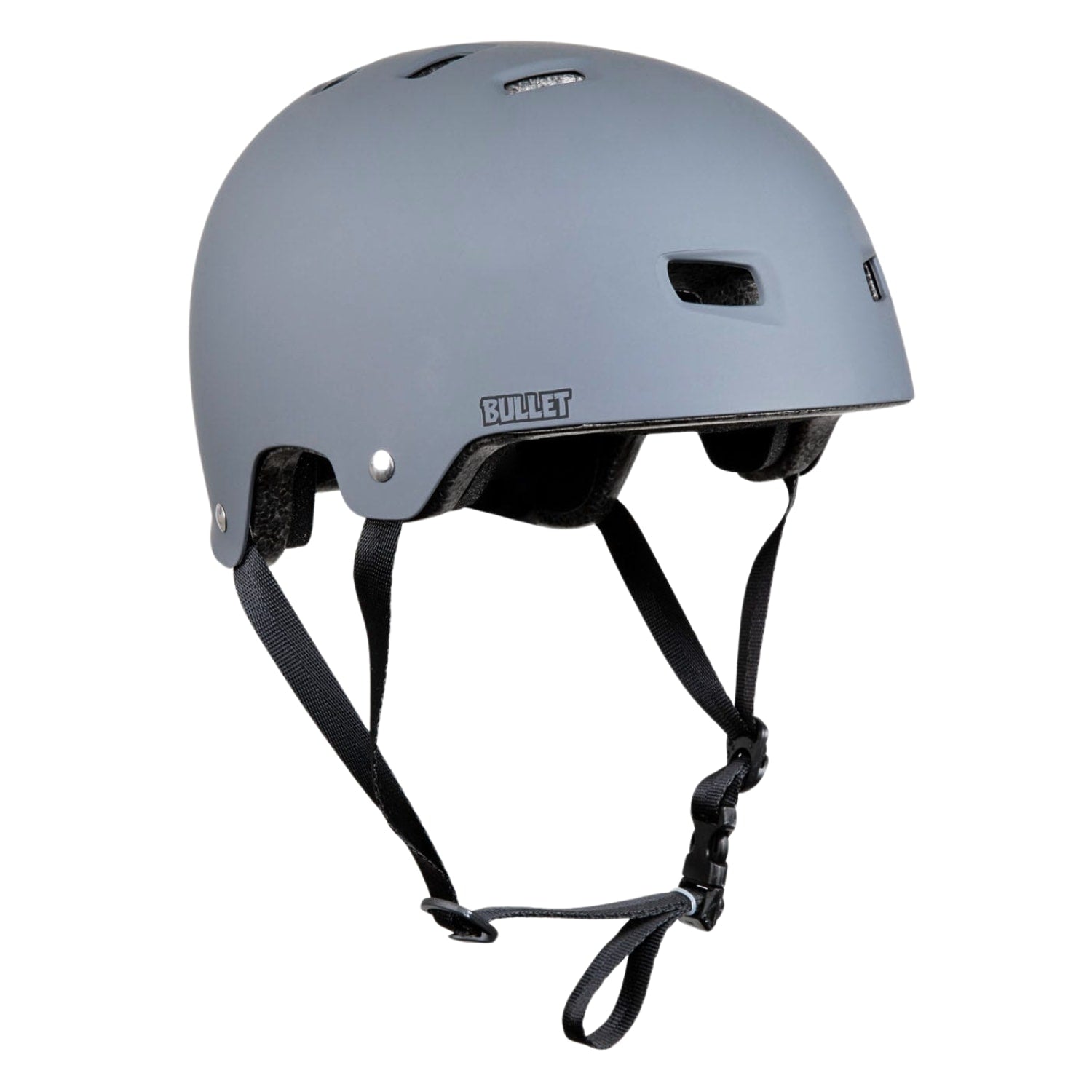 Bullet Deluxe Kids Youth Helmet - Matt Graphite - Skateboard Helmet by Bullet OSFA (49-54cm)
