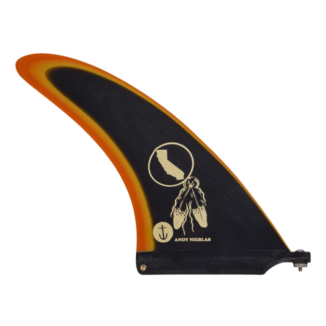 Captain Fin Co Andy Nieblas 7.5" Longboard Single Fin - Black