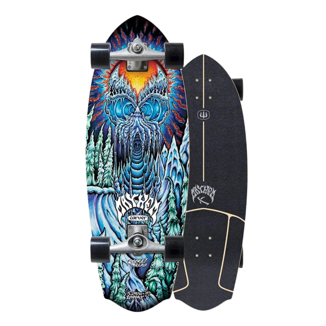 Carver 30" ...Lost Drew Brophy Winter Wave Cx Complete Surf Skate - Blue - Surf Skateboard by Carver 30 inch