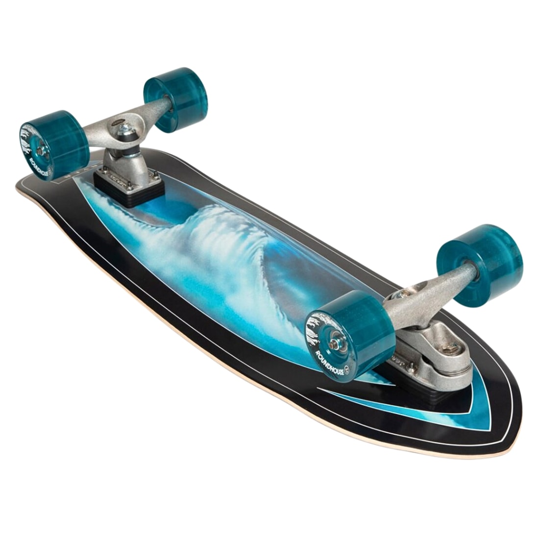 Carver Super Surfer 32" Surf Skateboard C7 Trucks - Black/Blue - Surf Skateboard by Carver 32 inch