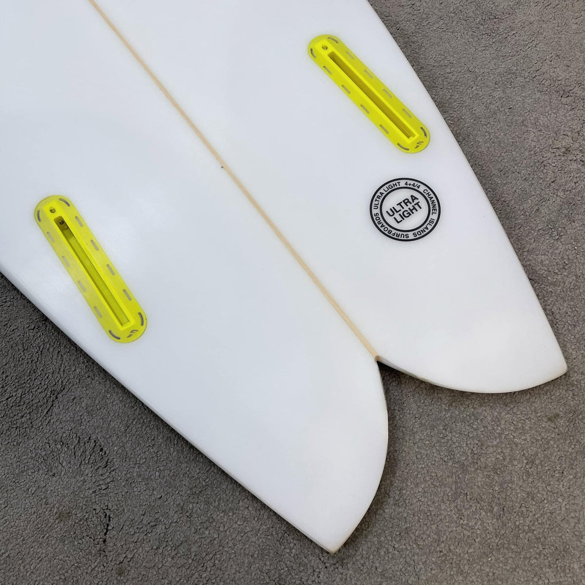 Channel Islands 5'8 Fishbeard Surfboard - 29.2L - White/Retro - Shortboard by Channel Islands 5ft 8in