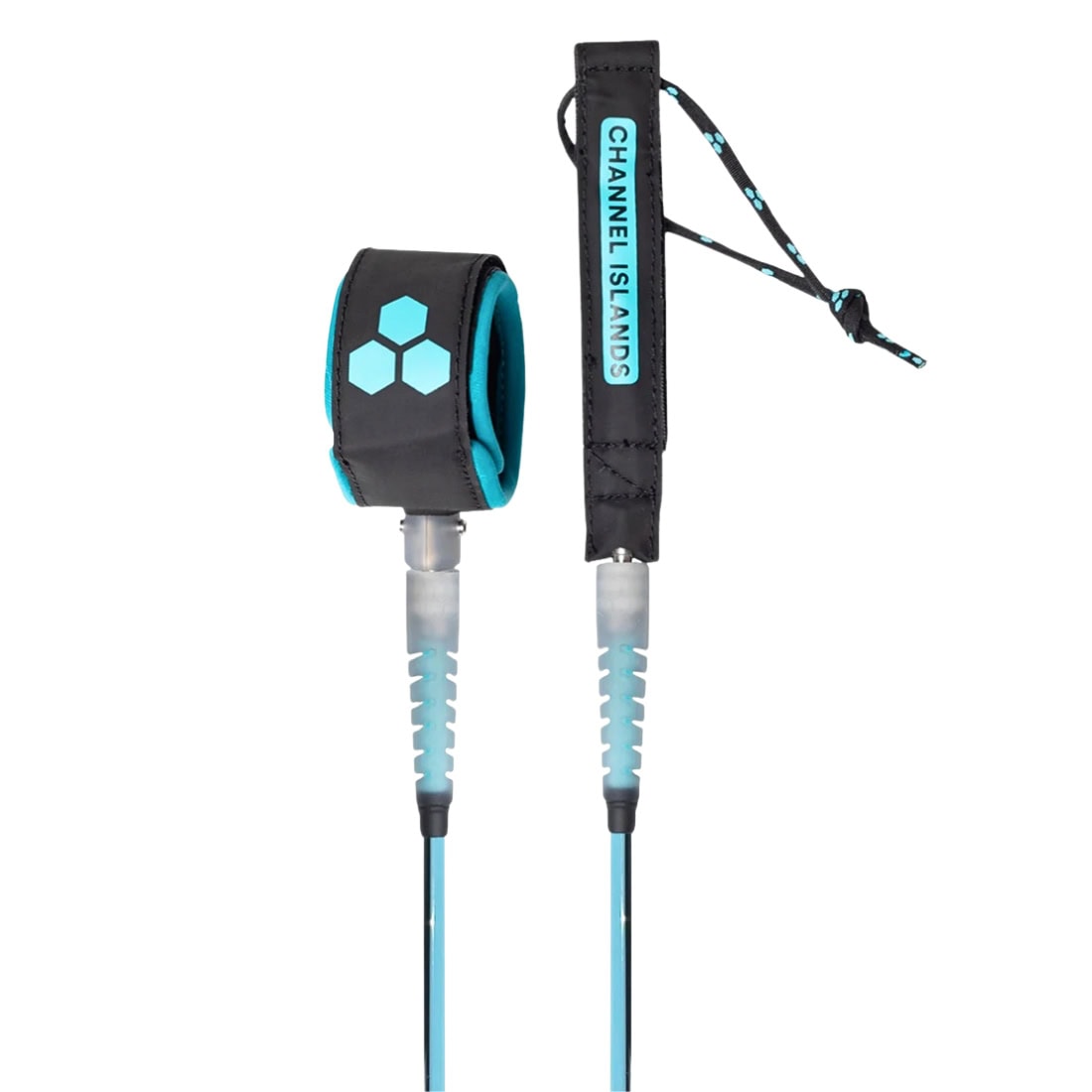 Channel Islands 6ft Everyday Round 6.5mm Surfboard Leash - Cyan Black - 6ft Surfboard Leash by Channel Islands