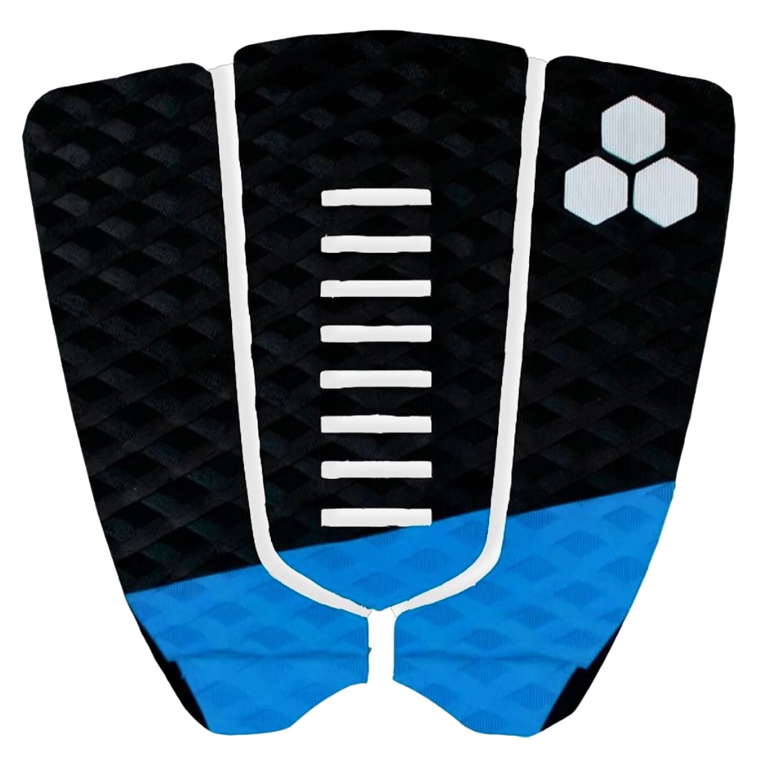 Channel Islands Mixed Groove 3 Piece Tail Pad - Black/Blue - 3 Piece Tail Pad by Channel Islands