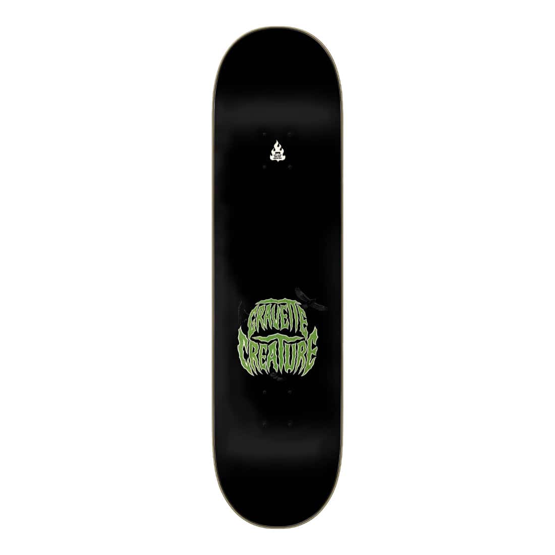 Creature 8.3" Gravette Hippie Skull Iv Pro Deck - Black/Green - Skateboard Deck by Creature 8.3 inch