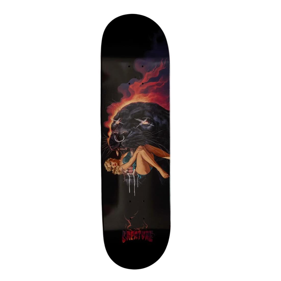 Creature 8.51" Torres Jaguar Pro Stumps Deck - Black/Multi - Skateboard Deck by Creature 8.51 inch