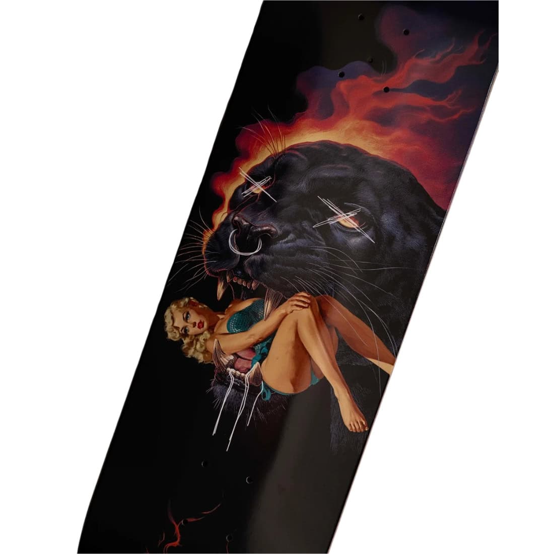 Creature 8.51" Torres Jaguar Pro Stumps Deck - Black/Multi - Skateboard Deck by Creature 8.51 inch