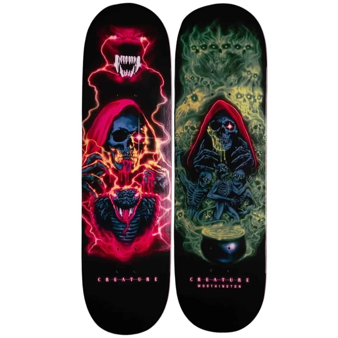 Creature 8.53" Russell Terror Sight Deck - Black/Multi - Skateboard Deck by Creature 8.53 inch