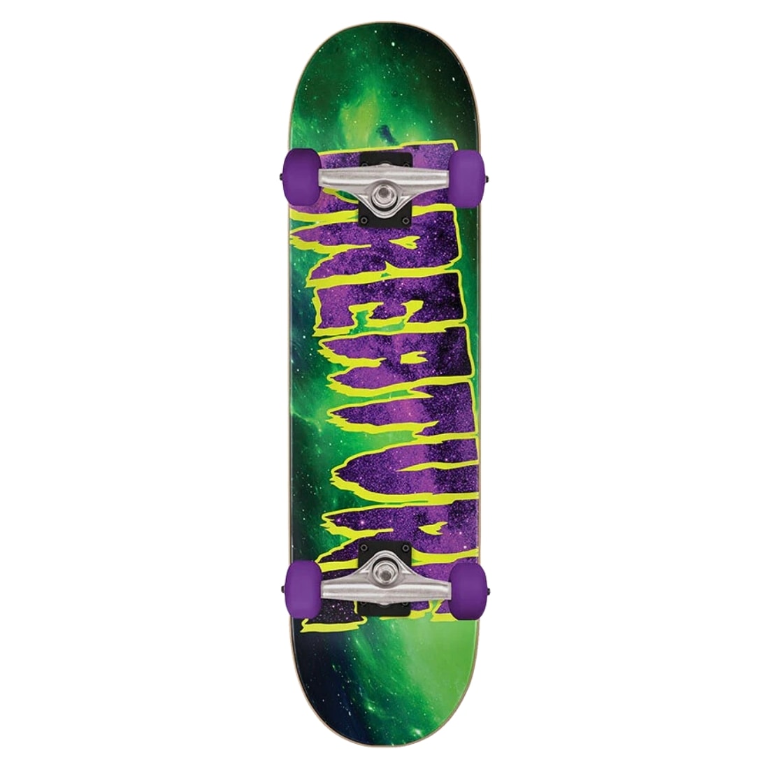 Creature Galaxy Logo Mid Complete Skateboard - Green/Purple