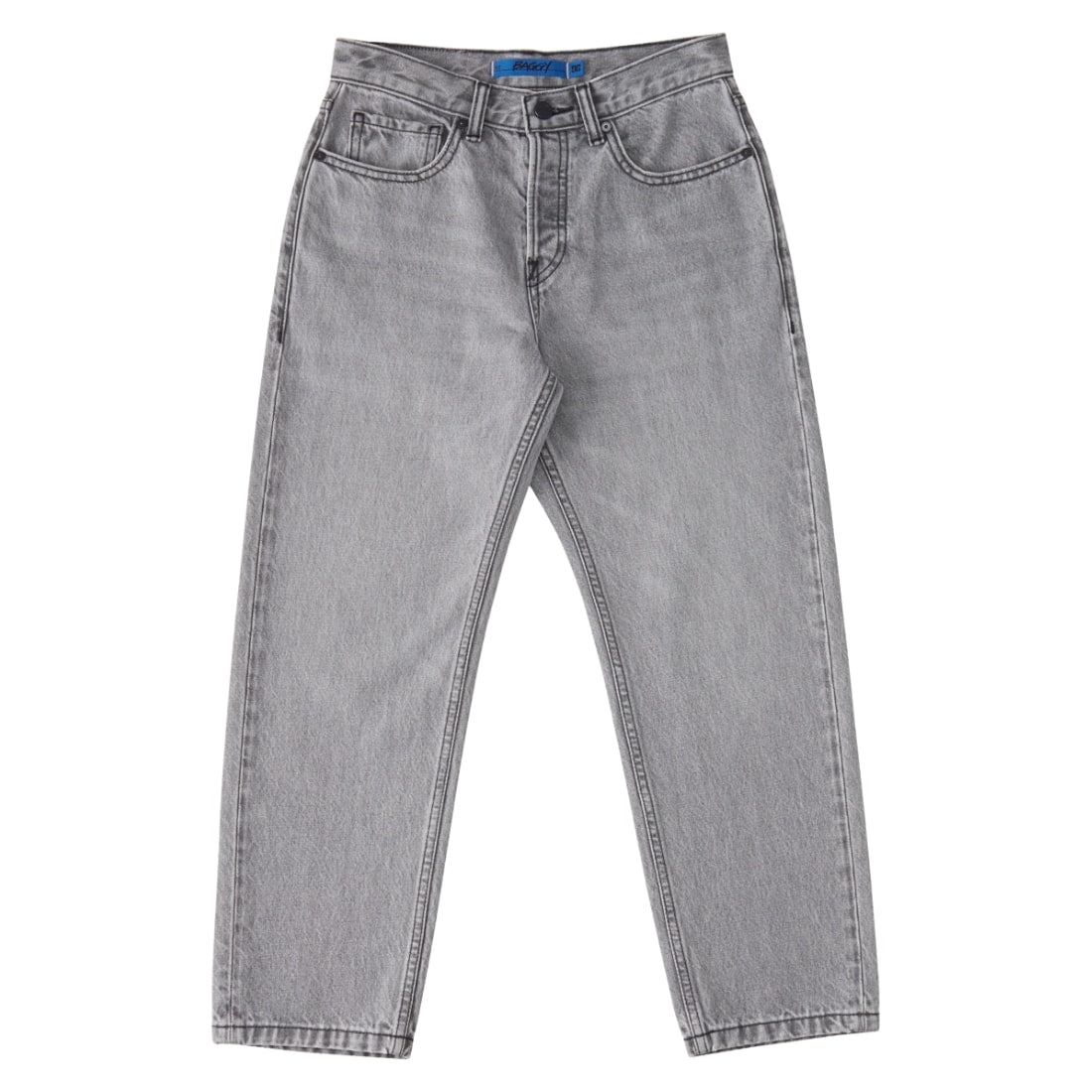 DC Boys Worker Baggy Denim Jeans - Grey Wash - Boys Relaxed/Loose Denim Jeans by DC