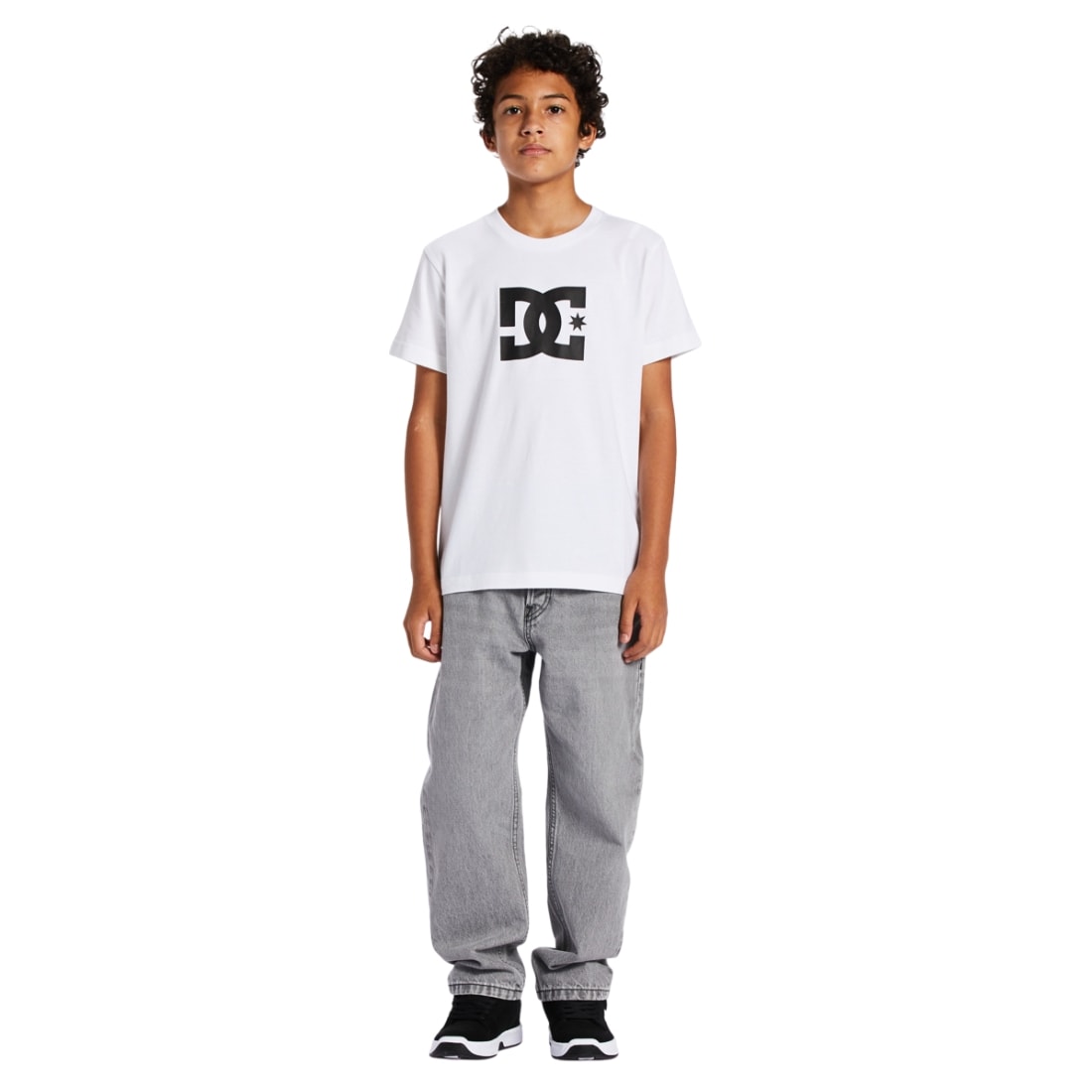 DC Boys Worker Baggy Denim Jeans - Grey Wash