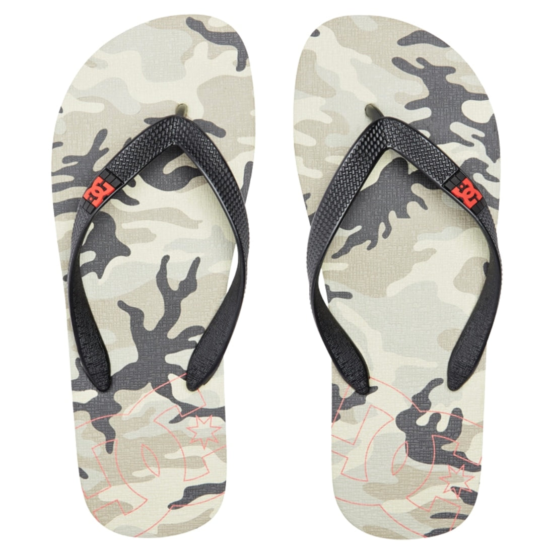 DC Spray Sandal Flip Flops - Tan/Camo - Mens Flip Flops by DC