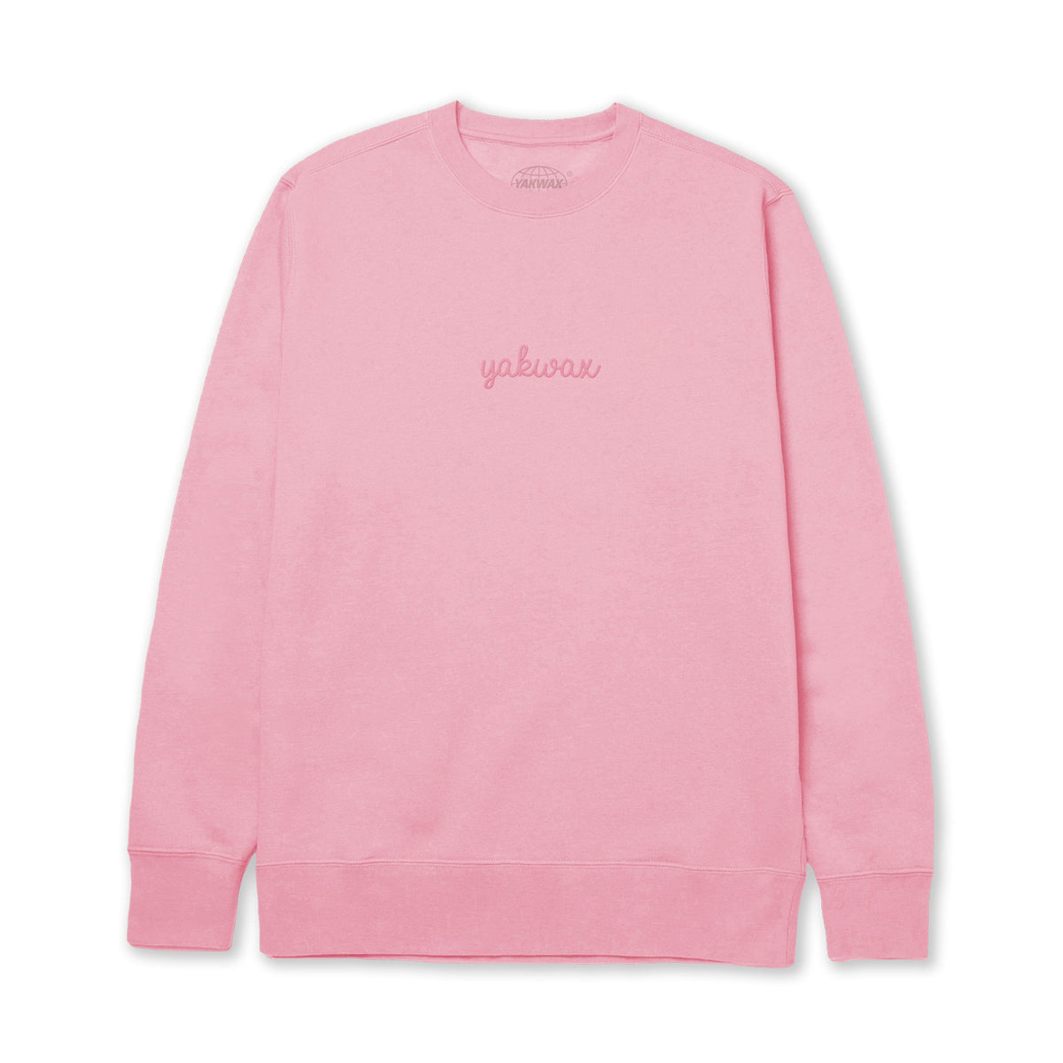 Yakwax Doodle Embroidered Crewneck Sweater - Pink/Pink - Mens Crew Neck Sweatshirt by Yakwax